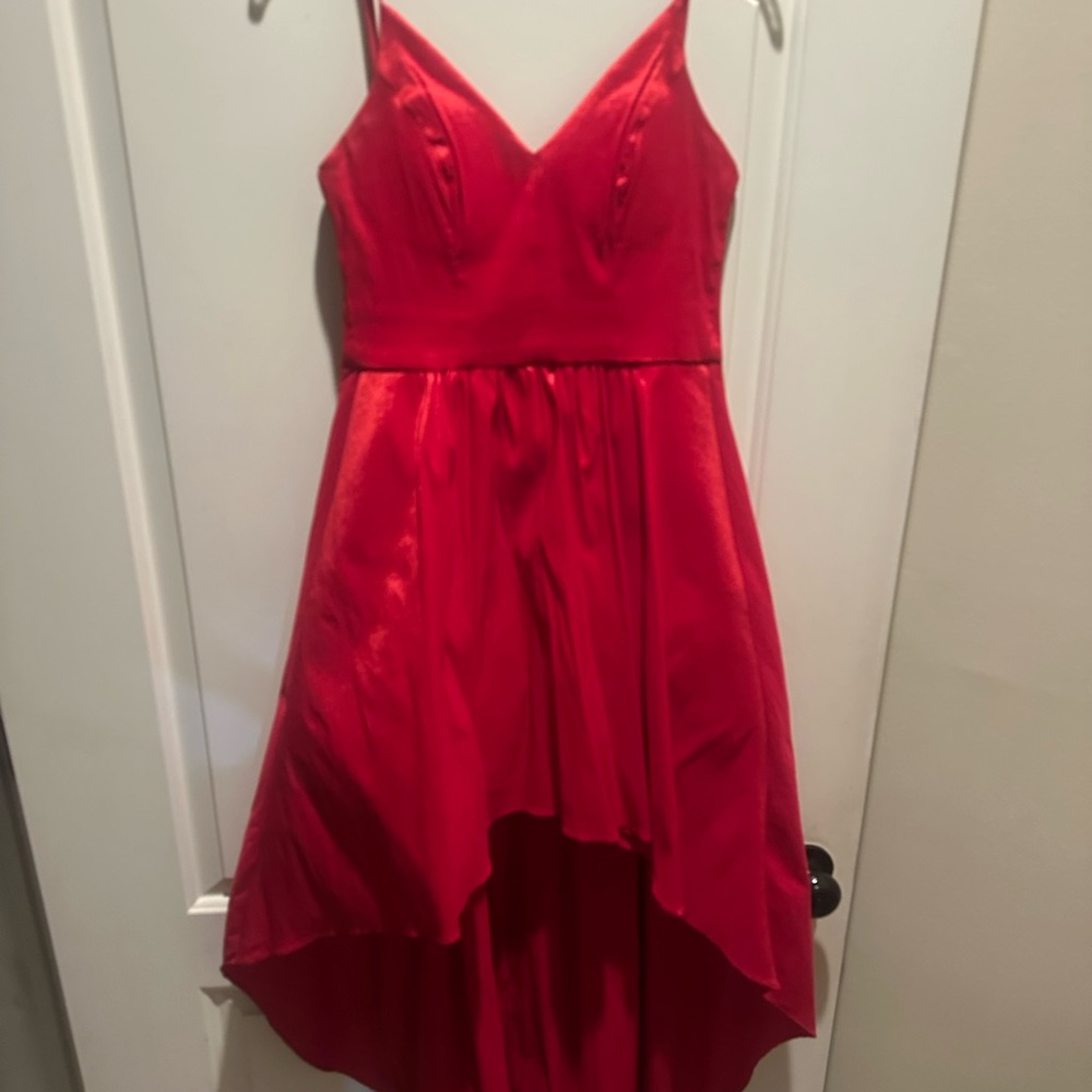 B Darlin high low red dress